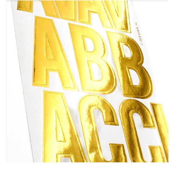 New Bundle of 2 ArtSkills 2" Gold Foil Number and Letter Stickers for Crafts - Picture 7 of 7